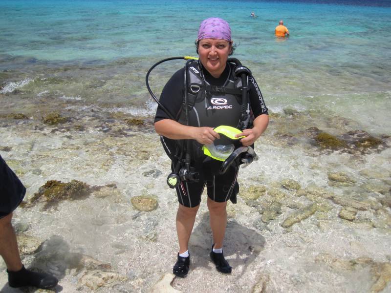 Irma in Dive Gear