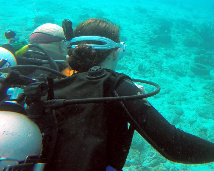 Alex & Patrick Watching Turtle