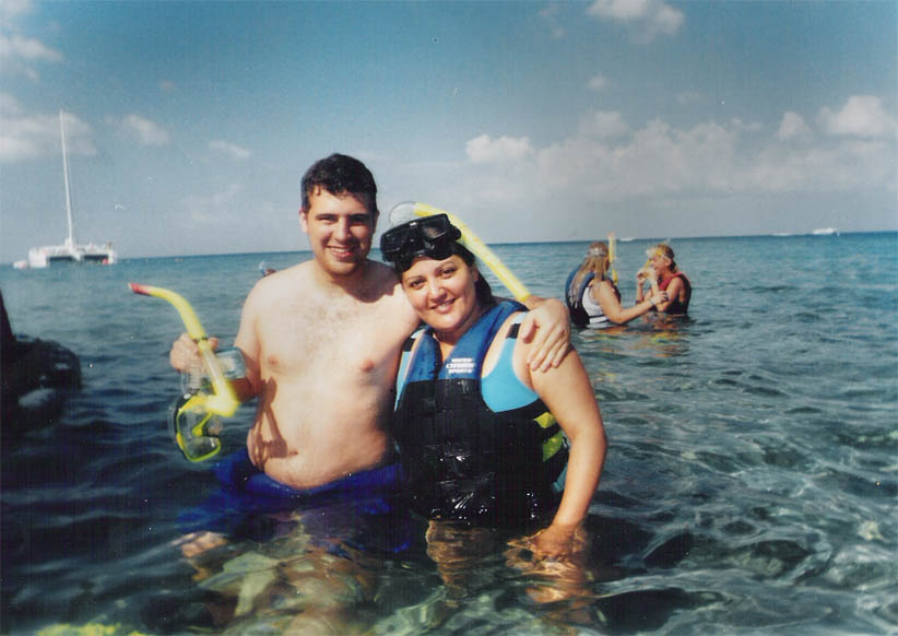 Jeff & Irma Before Snorkeling from Shore