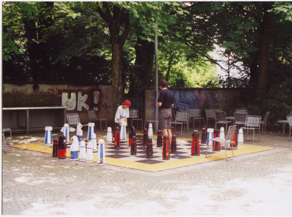 Father & Son Playing Chess, Berne, Switzerland