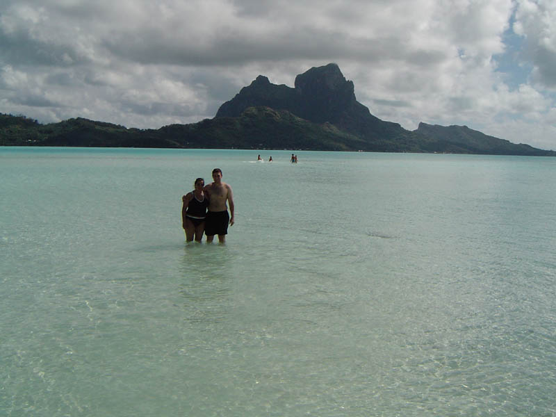Irma and Jeff off Motu at Bora Bora