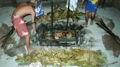 Unveiling Oven at Tiki Village, Moorea