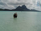 Irma and Jeff off Motu at Bora Bora