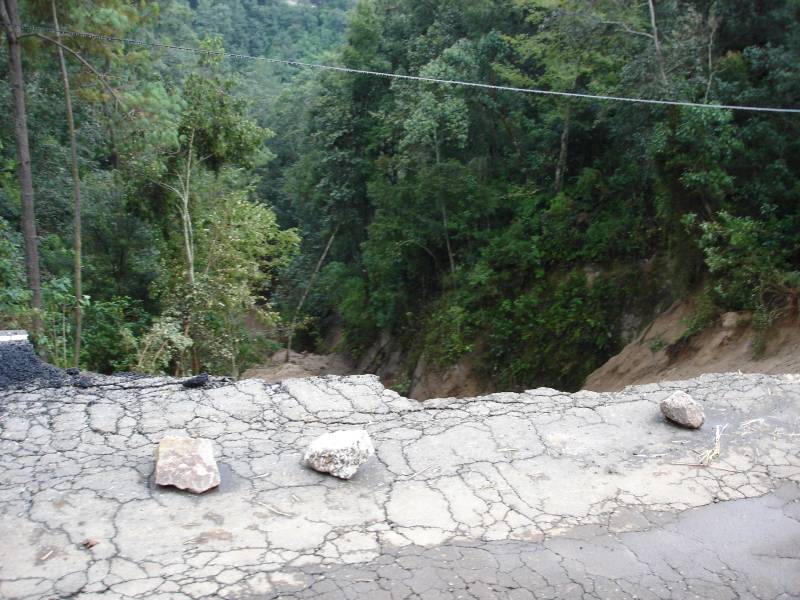 Mudslide that Took Out a Lane of the Highway