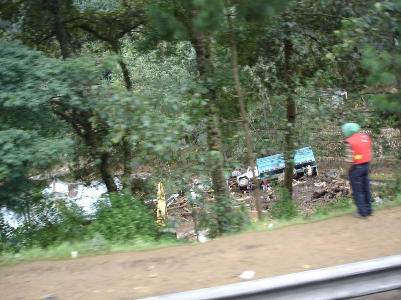 Truck Overturned from Flooding