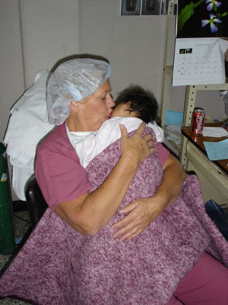 Carrolyn with Baby after Surgery