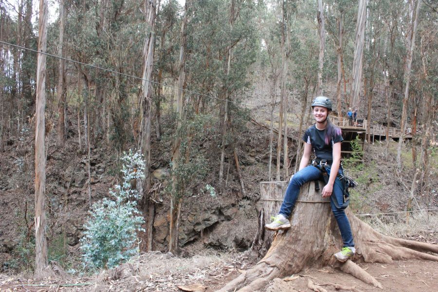 Alex at Ziplining