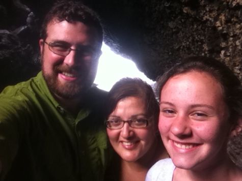 Us in a Lava Tube on Maui