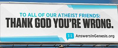 AiG Anti-Atheist Billboard