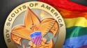 Boy Scout Logo with Rainbow Flag
