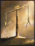 Scales of Justice with Nooses