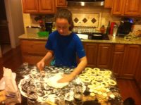 Alex Rolling Out the Fastnacht Dough
