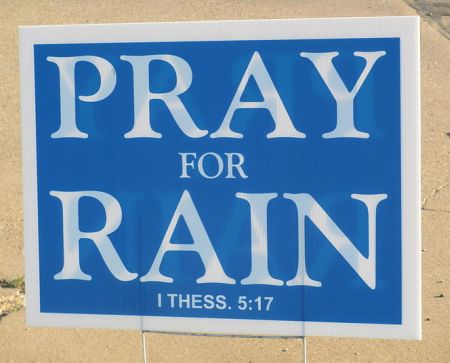 Pray for Rain Sign