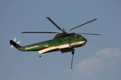 Closeup of Helicopter that Dumped Water Just Outside Tanglewood