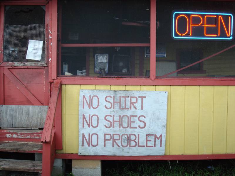 The Sign at the Bar at the Airboat Place