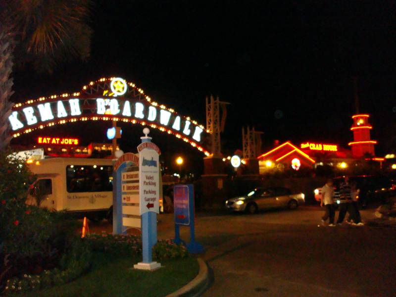 Kemah Boardwalk at Night